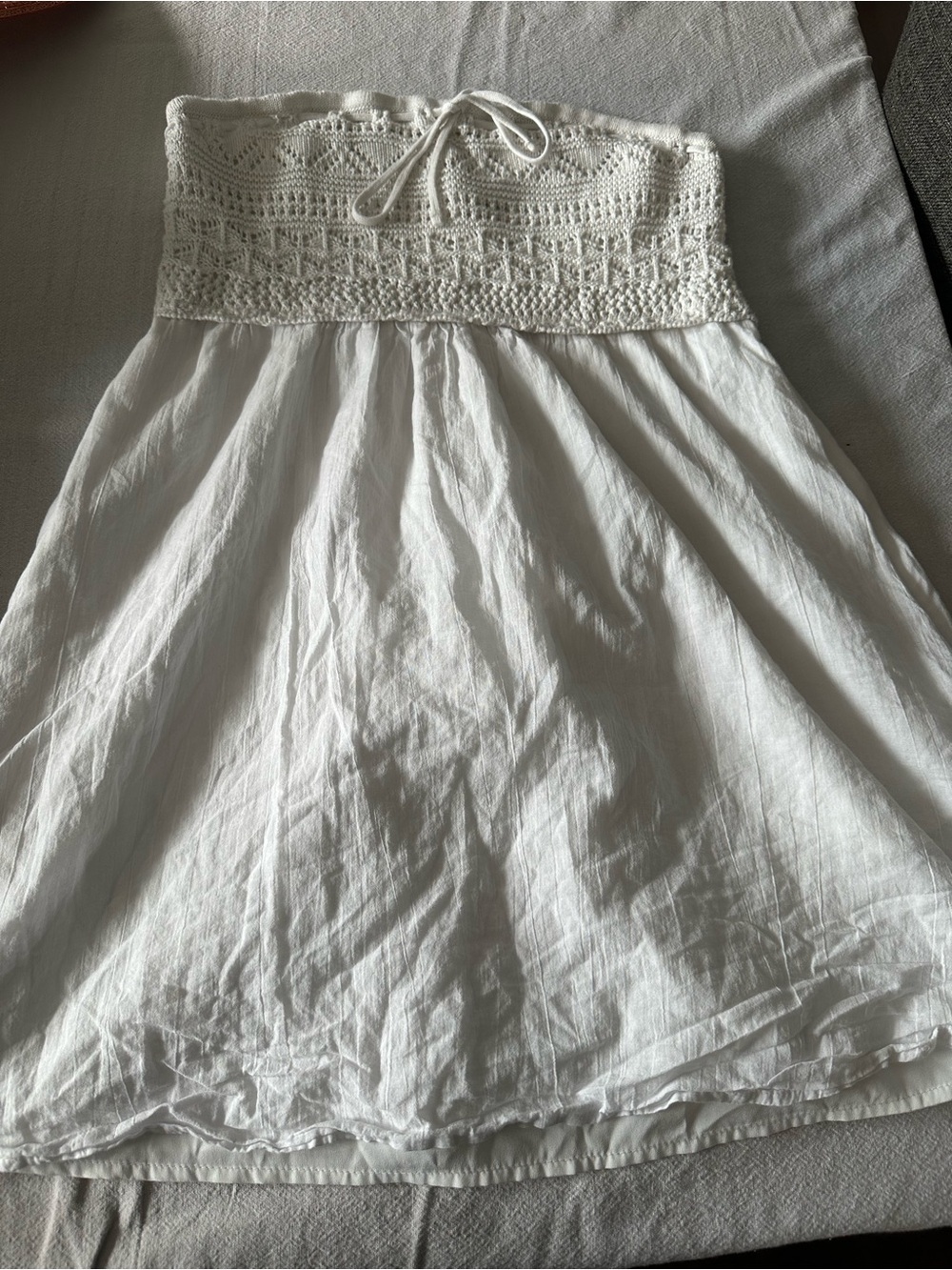 Hollister white Crochet mini dress